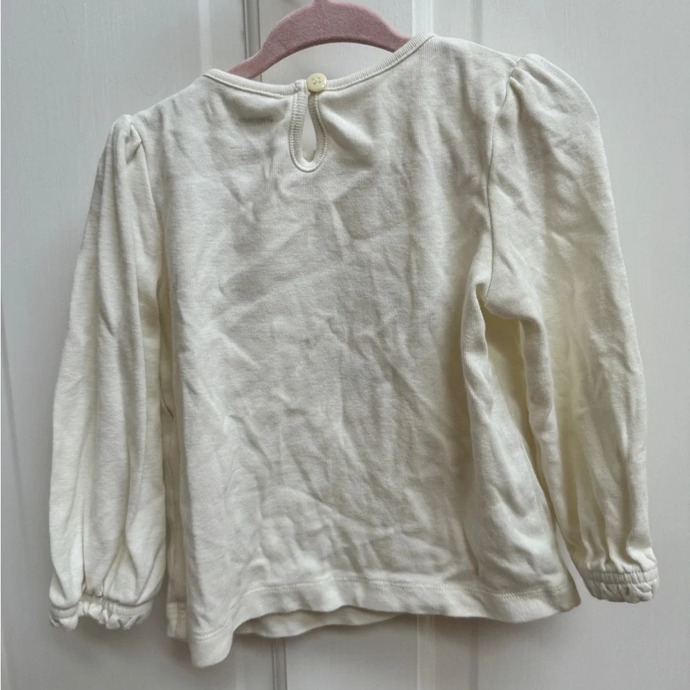 Gymboree 2T Cream Gender Neutral Polar Bear Long Sleeve Top Blouse